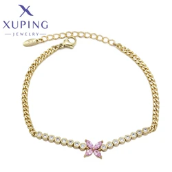 Xuping Jewelry New Trendy Exquisite Elegant Round Shape Women's Bracelet Light Gold Color Birthday Christmas Gifts X000724990