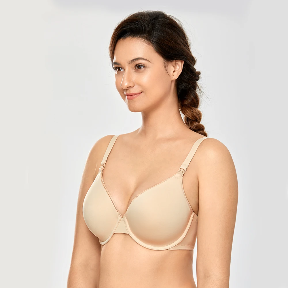 Gratlin Vrouwen Underwire Nursing Bras Ondersteuning Volledige Dekking Licht Gewatteerde Borstvoeding Moederschap Beha