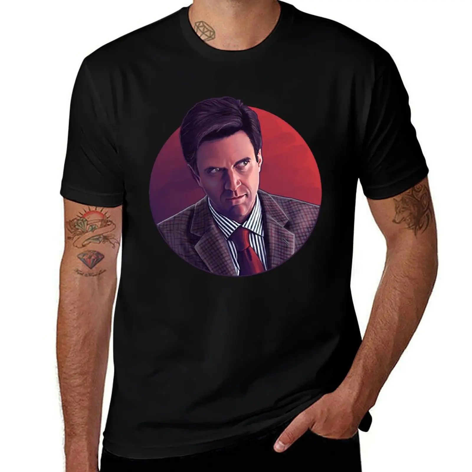 

Frederick Chilton Red T-Shirt Creative Graphic Tee Shirt