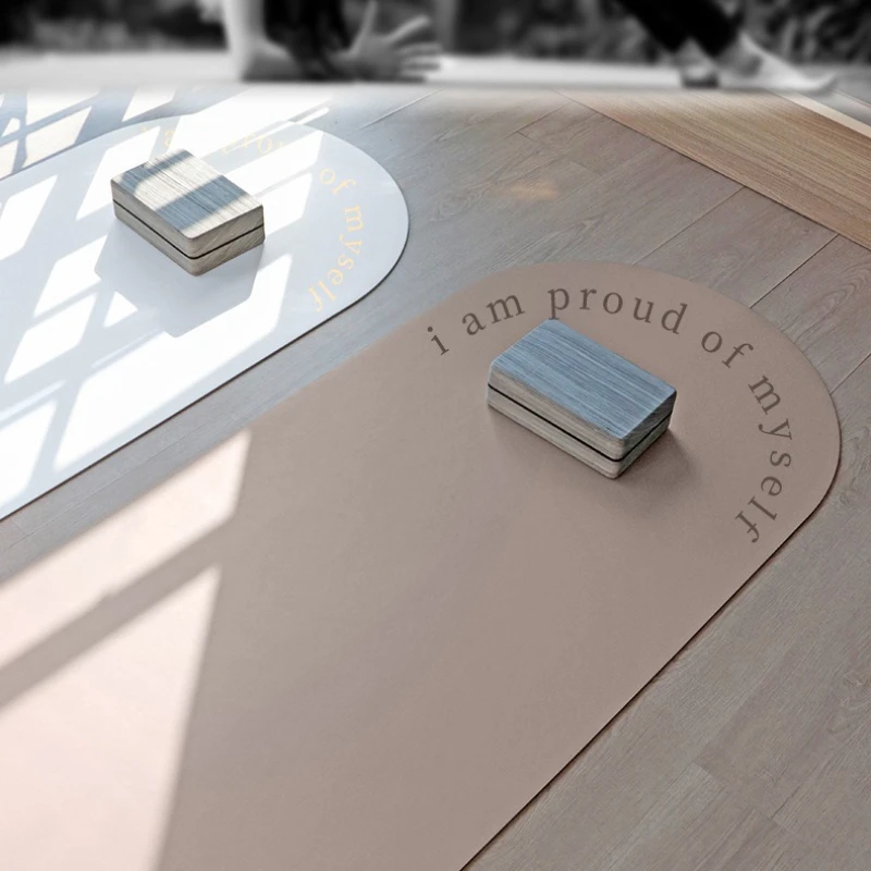 Benutzerdefinierte Logo Fabrik Großhandel 5mm dick geformte Kokosmilchtee Farbe Matt PU Gummi geerdete Yogamatte