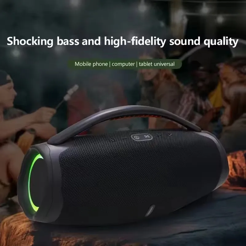 Subwoofer portátil para exteriores RGB estéreo TWS altavoz enchufable Boombox 3 Altavoz Bluetooth inalámbrico 20W soporte de alta potencia TF/AUX/USB