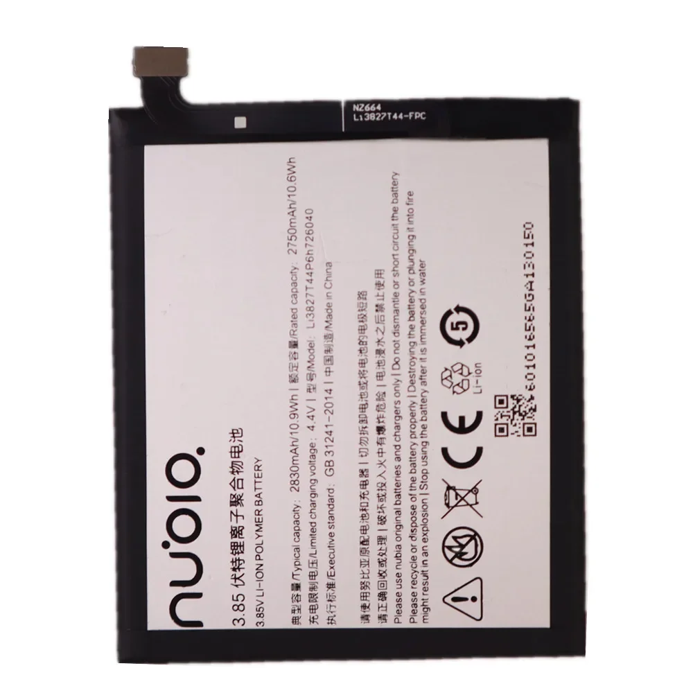 New Li3827T44P6h726040 2830mAh Original Battery For ZTE Nubia Z11 Mini Z11Mini NX529J Mobile Phone Bateria Battery + Free Tools