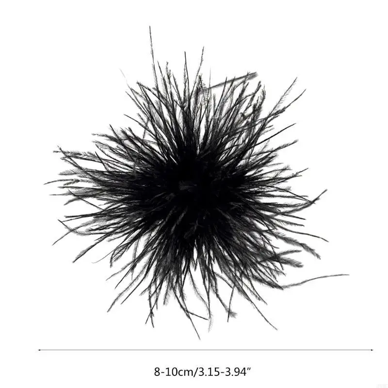 39BC Snoep Kleur Pluche Veer Applicaties voor DIY Hoed Kleding Broche Naaipatches