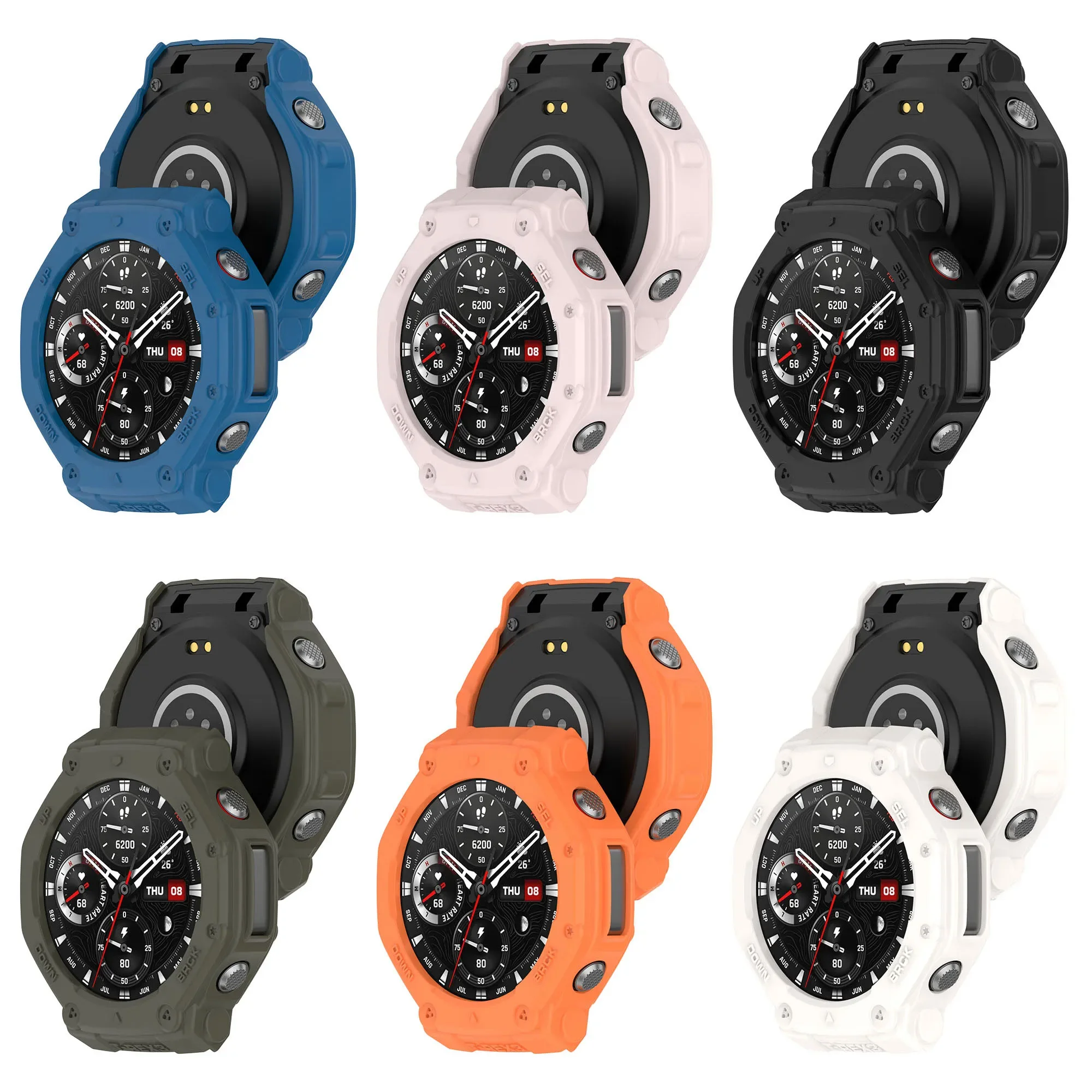 حافظة واقية من مادة TPU لهاتف Huami Amazfit T-Rex 3 غطاء إطاري مجوف #3