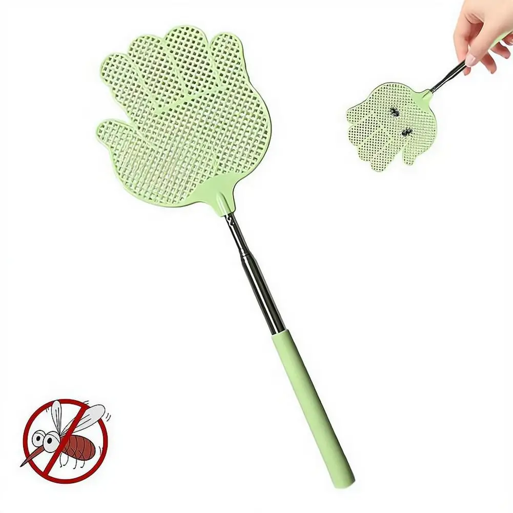 Picture 7: 77cm Scalable Stainless Steel Fly Swatter That Won't Rot, Household Extended And Thickened Fly Swatter Long Handle Telescopic