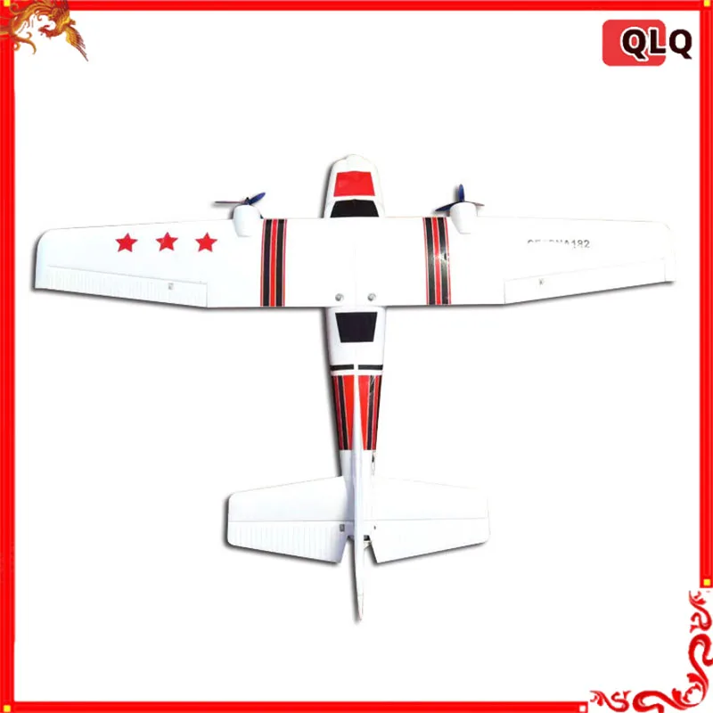 Qlq Rc Plane Double Engine Cessna 182plus 1210mm Wingspan Propeller Electric Fixed Wing Model Aircraft Fpv Unbeatable Aircraft