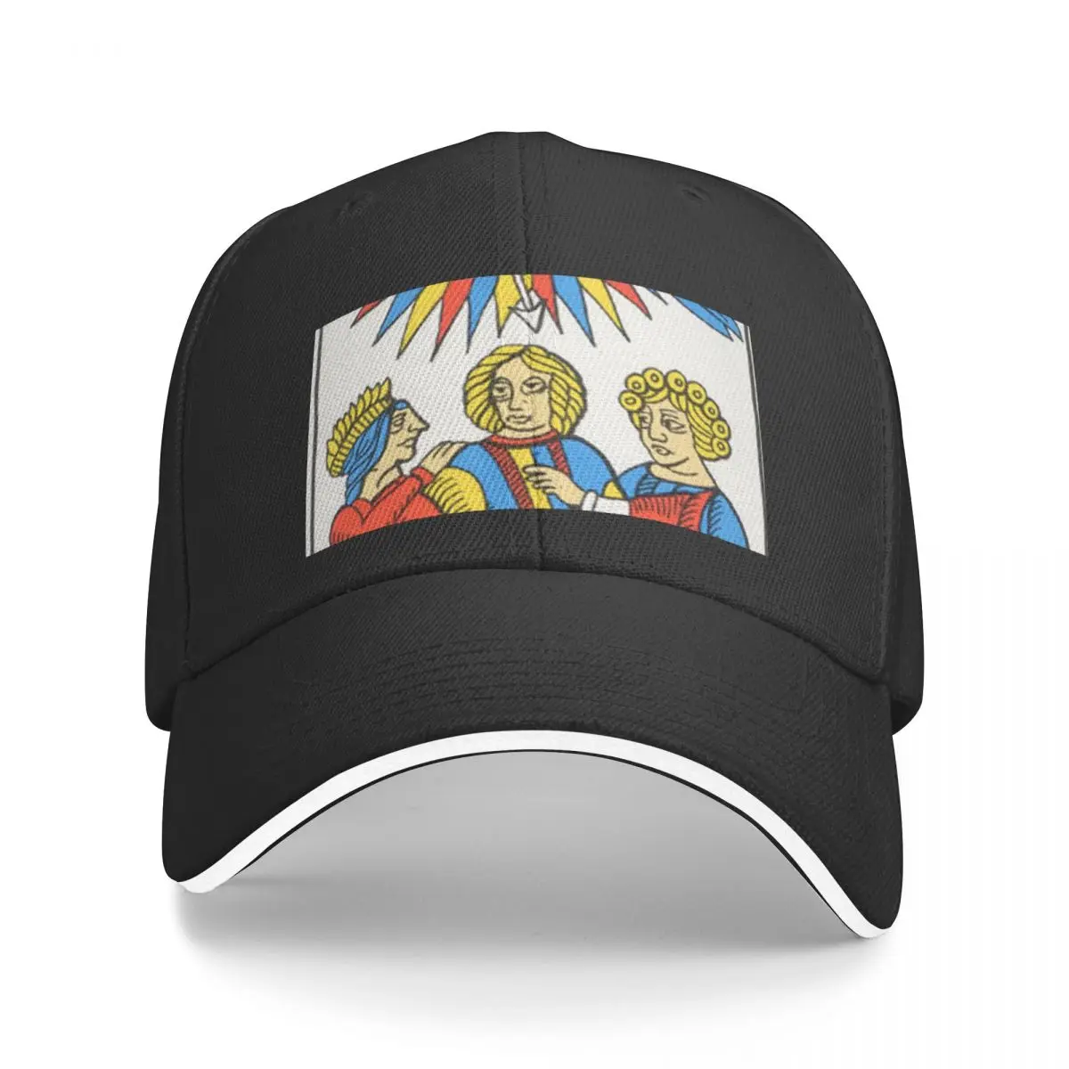 The Lovers - Marseilles Tarot Deck Baseball Cap Dropshipping Hat Man Luxury Sun Hats For Women Men's