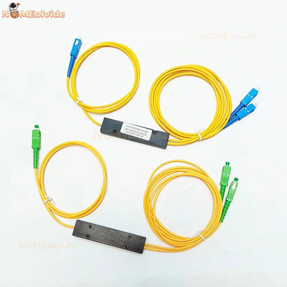 SC APC/UPC 1X2 FBT Fiber Optic Cable Cord Sleeve Taper Type Splitter Computer 1 Point 2 Fiber Optic Splitter Box Tapered 1 To 2