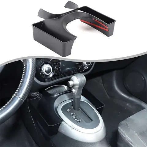 ABS Car Gear Shift Side Storage Box Tray Holder Side Organizer Tray For 2011-2019 Nissan JUKE Infiniti ESQ Interior Accessories 10 best sales nissan juke 2012 - №10