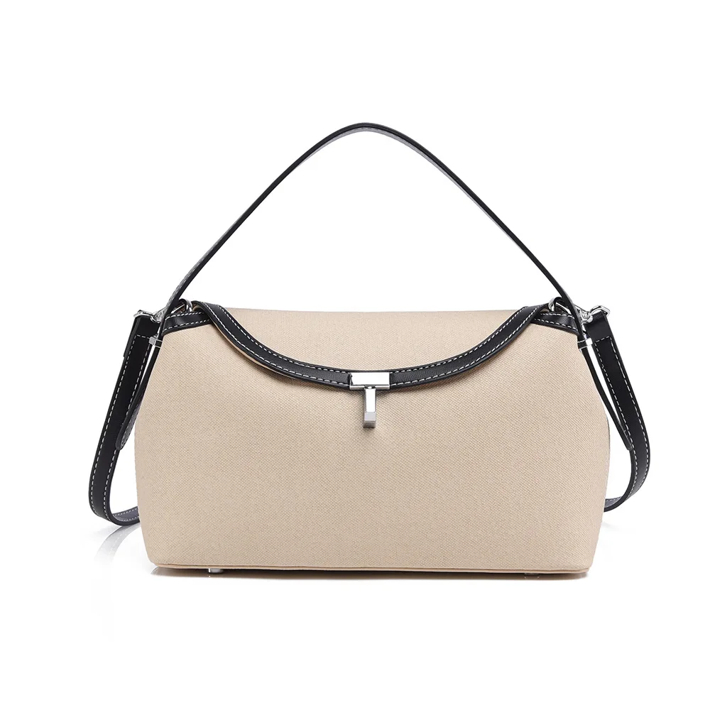 

New Women's Crossbody Top-handles Bag Vintage Soft Linen Handbag Fashionable Versatile Shoulder Daily Commuter Bag