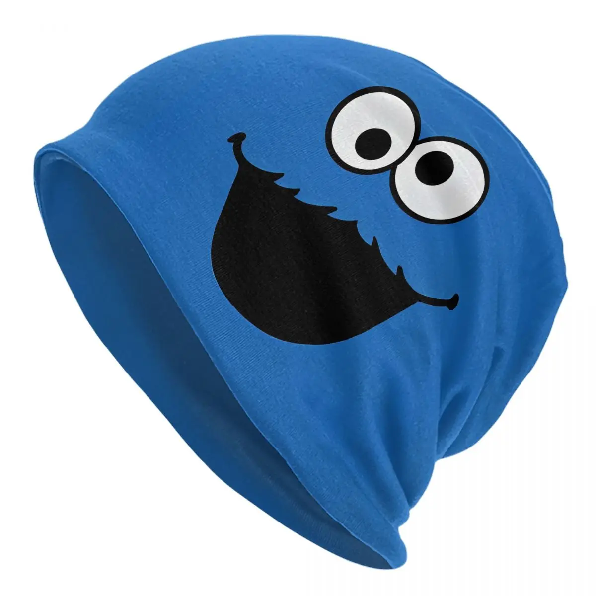 Cookie Monster S-Sesame Street Bonnet Hat Ski Sesame Street Cartoon Comedy Skullies Beanies Hat Men's Women's Dual-use Caps