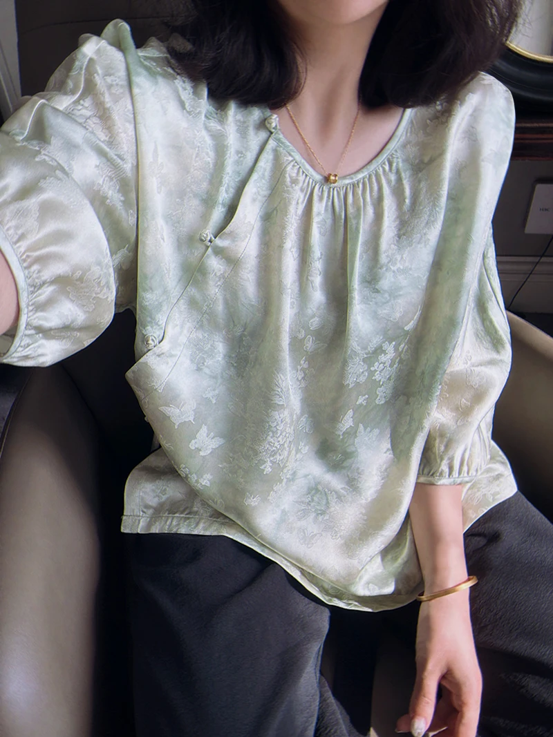 

Шелковый платок ручной работы с тай-дай принтом в винтажном китайском стиле для женщин, дышащий, тонкий, для повседневной носки