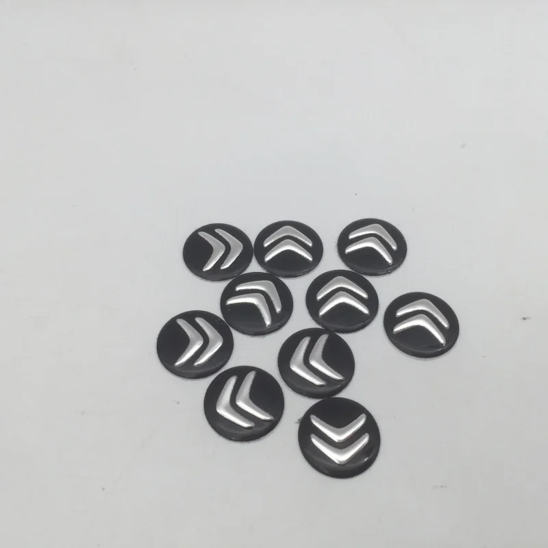 2pc 5pc 10pc 14mm 16mm for Citroen Car Key Fob Case Badge Button Badge Logo Straight Folding Remote Keychain Replacement Sticker - view 6