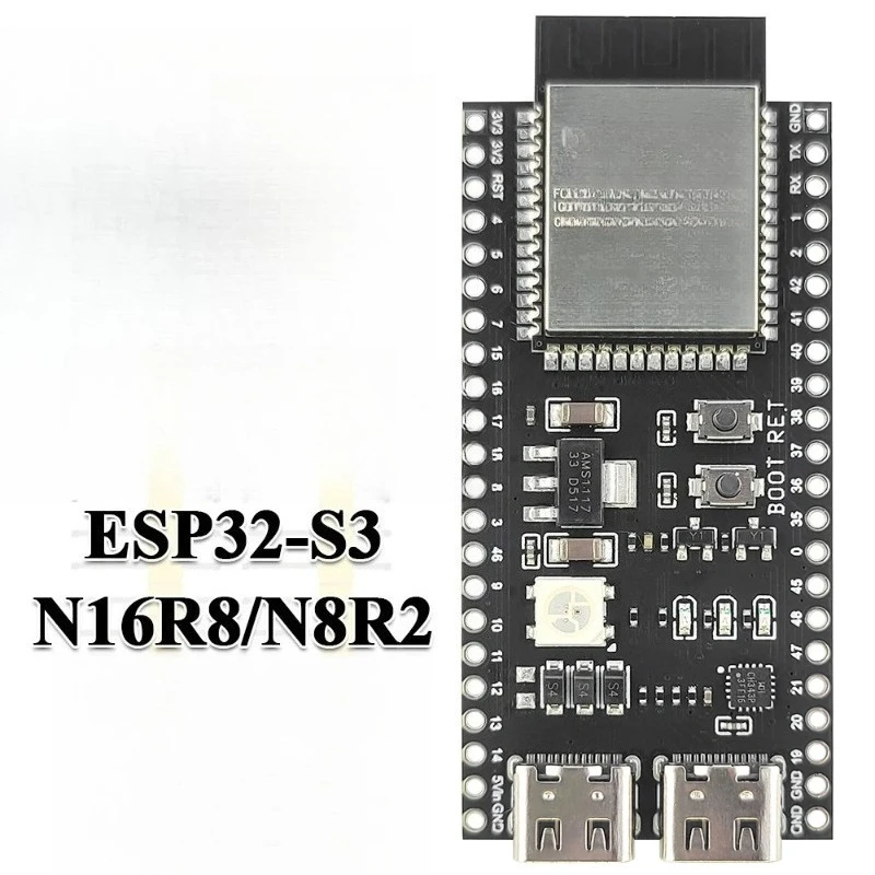 ESP32-S3 Development Board 2.4G Wifi BT Module BLE5.0 Original ESP32-S3 MCU N8R2 N16R8 44Pin Type-C 8M PSRAM