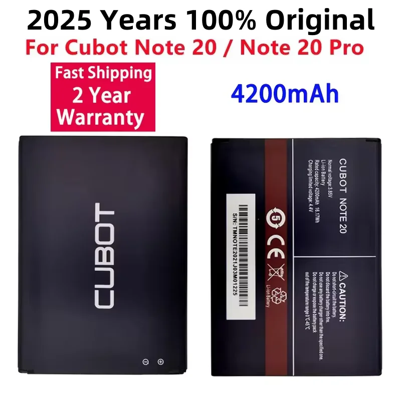 2025 Years New Original Battery For Cubot Note 20 / Note 20 Pro 4200mAh Mobile Phone Battery Bateria Fast Shipping