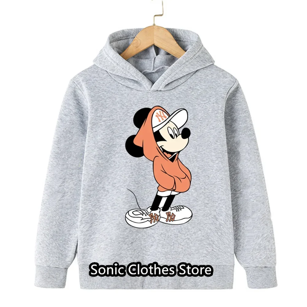 Kids Mickey Mouse Hoodies Minnie mouse Sweatshirt Baby Boy Clothes Long Sleeve Tops Cute Children Spring Costume Girls Clothing