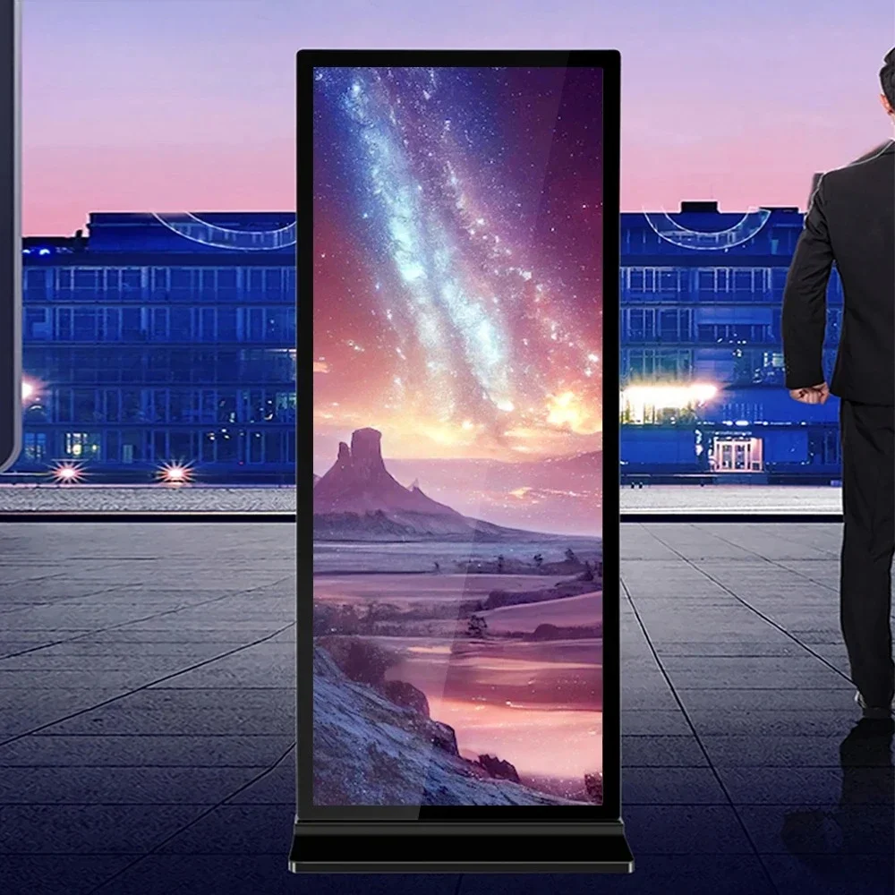 55inch Floor Stand Interactive Digital Signage All In One Touch Screen Advertising Display Equipment