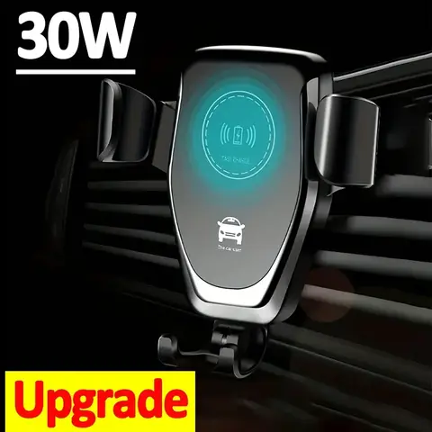 30W 무선 충전기 iPhone 15 14 13 12 11 Pro XS Max XR Samsung Xiaomi 무선 충전 전화 자동차 홀더 충전기 용 고속 자동차