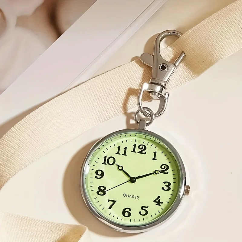 

Big digital clear night light watch, keychain hanging watch, nurse watch, student exam quartz watch, pocket watch