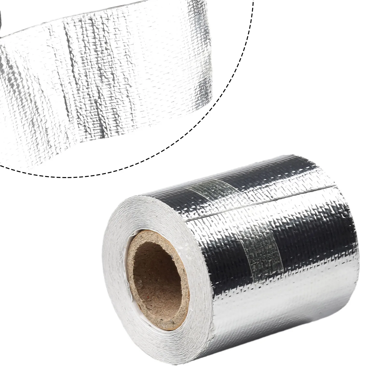 Exhaust Manifolds Titanium- Heat Wrap Tape Thermal Wrap Silver 5M*5cm & 6 Ties Exhaust Manifold Titanium- Heat Wrapped Tape