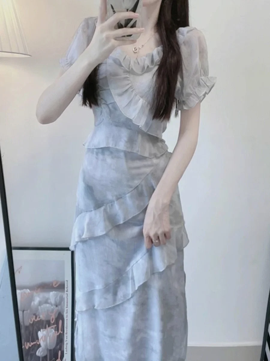 ele-beautiful-summer-long-skirt-women's-high-waist-a-silk-dr-sli-chic-mat-high-end-feeling