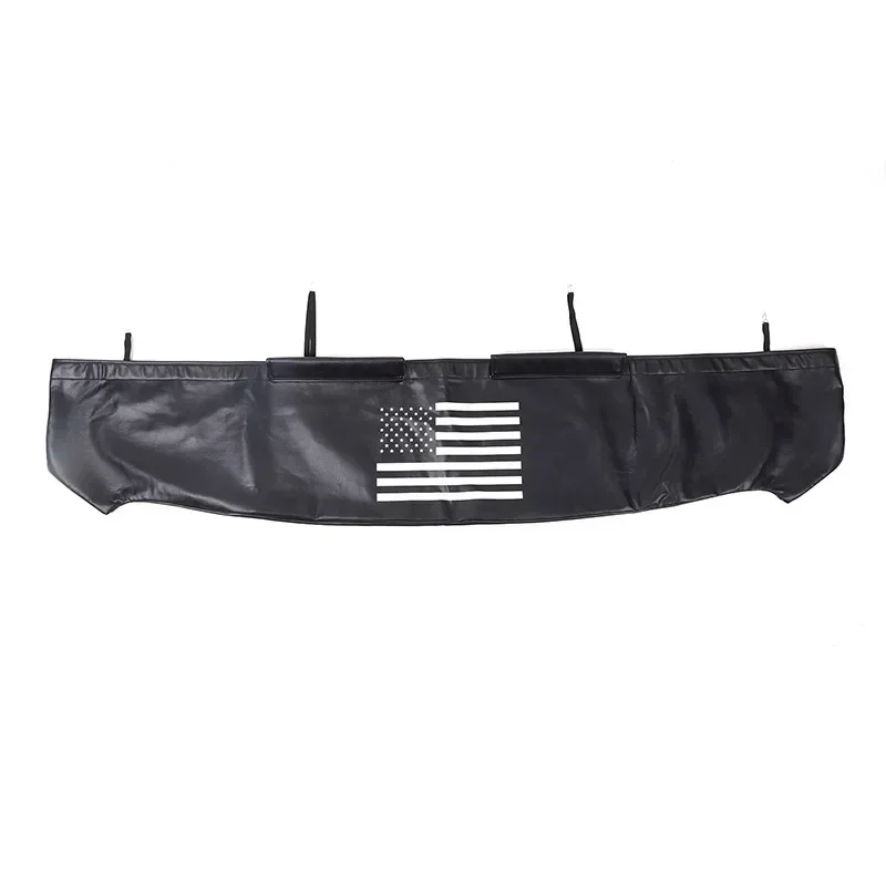 For Nissan Titan 2016-2023 Leather Black Car Hood Guard Sand Stone Guard Car Exterior Protection Modification Accessories 1Pcs