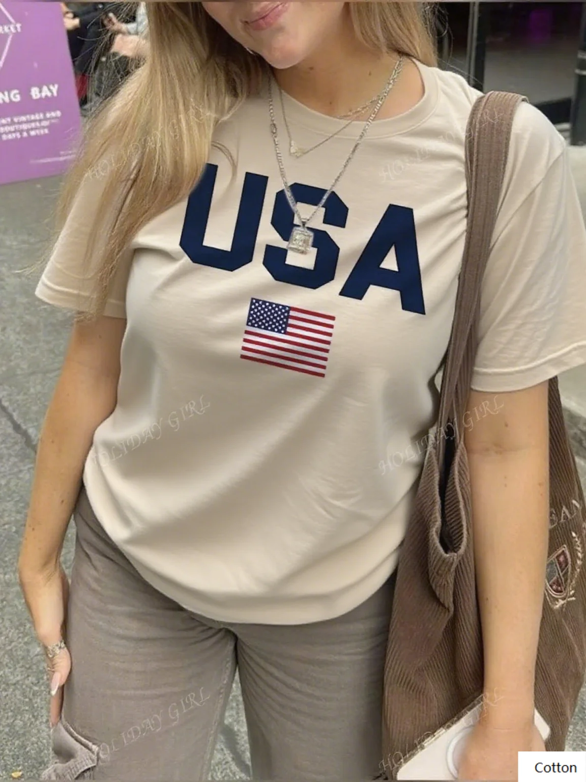 

Высококачественная хлопковая футболка с принтом «США» и иллюстрацией американского флага Патриотизм для вашего наряда с помощью этой модной графической футболки