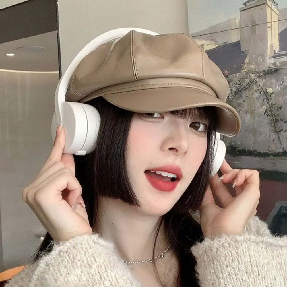 الأزياء Y2K بو القبعات البريطانية موزع الصحف قبعة الرسام قبعة الكورية نمط الفنان قبعة مثمنة قبعة السفر #4