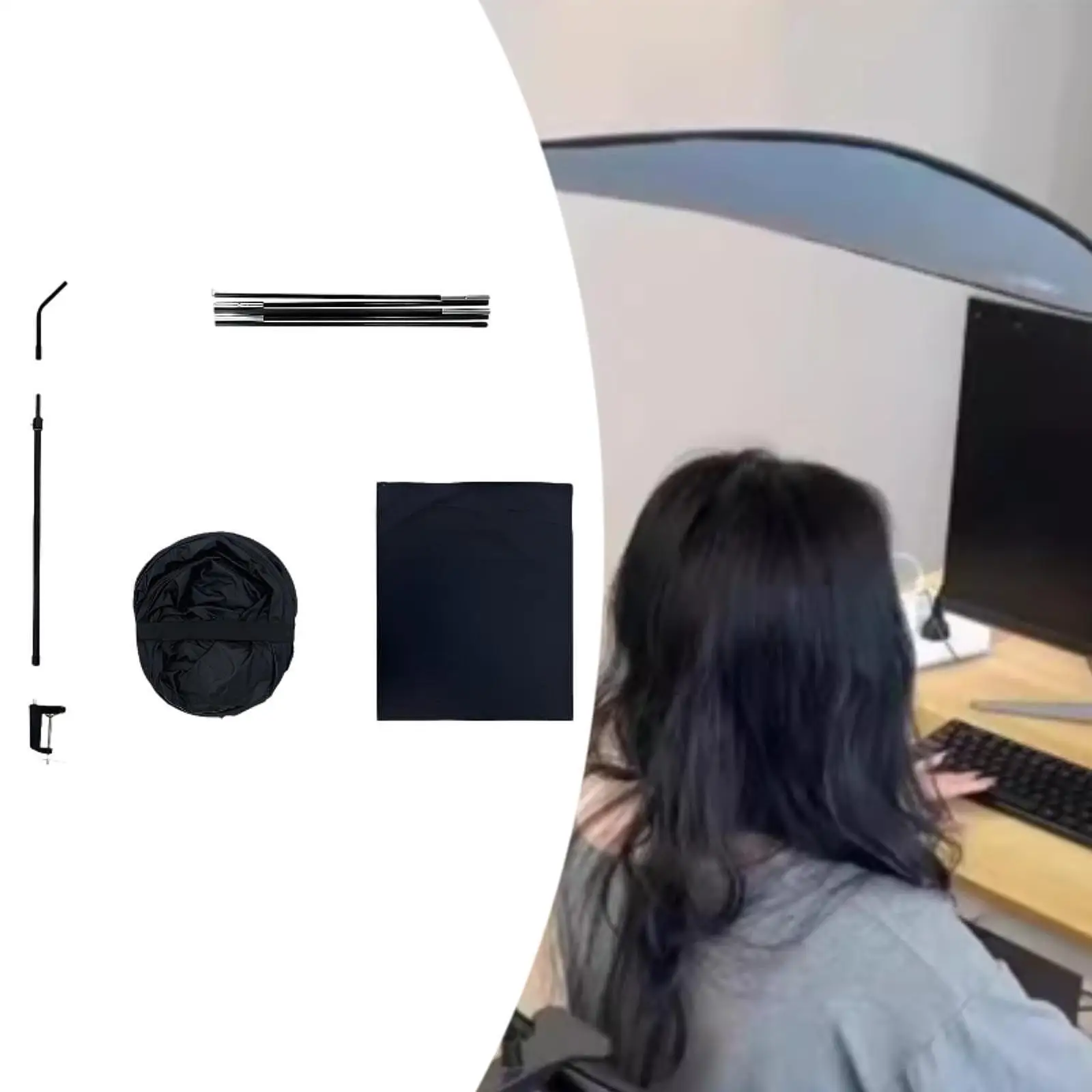 

Portable Office Desk Shade, Removable Sunblock Shield for Office Cubicle and Home Computer Desk