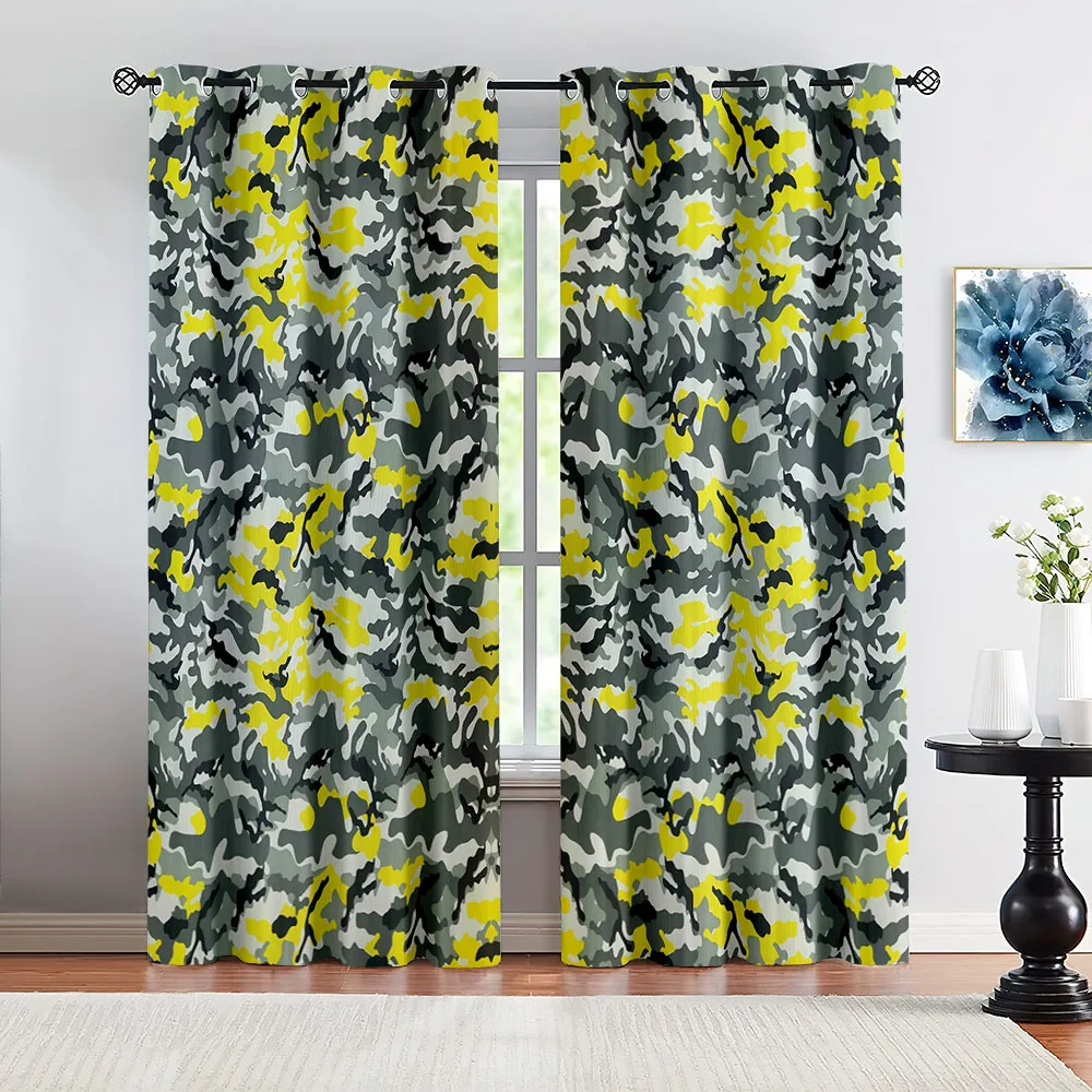 Camouflage Woodland Blackout Children Curtain 1 Panel