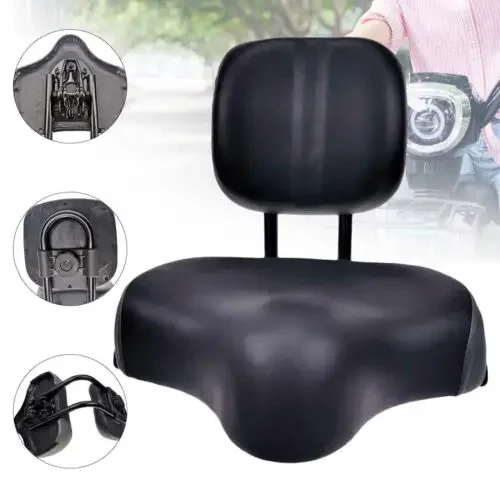 

Black Wide Comfort Tricycle Bike Electric Bicycle Saddle Seat Pad With Back Rest
