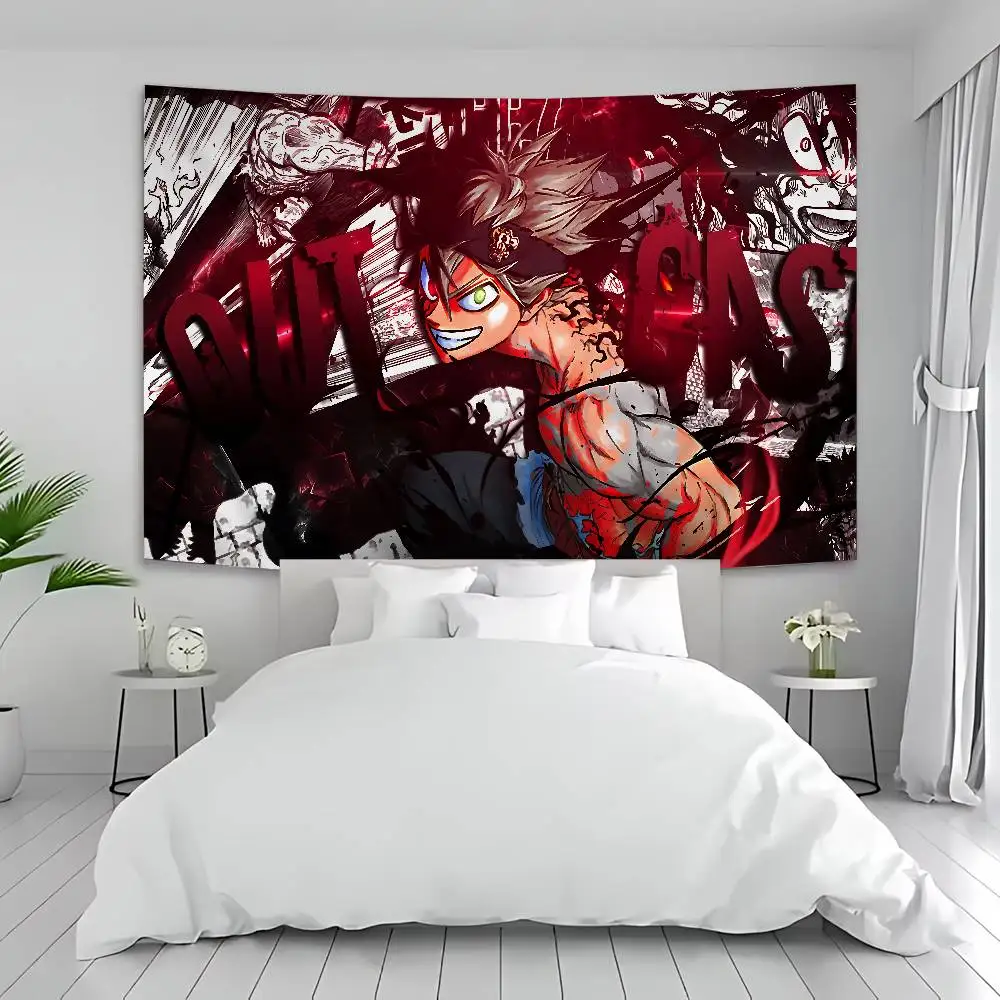 Japanese Anime Black Clover Hanging Bohemian Tapestry Indian Buddha Wall Witchcraft Bohemian Hippie Cheap Hippie Wall Hanging