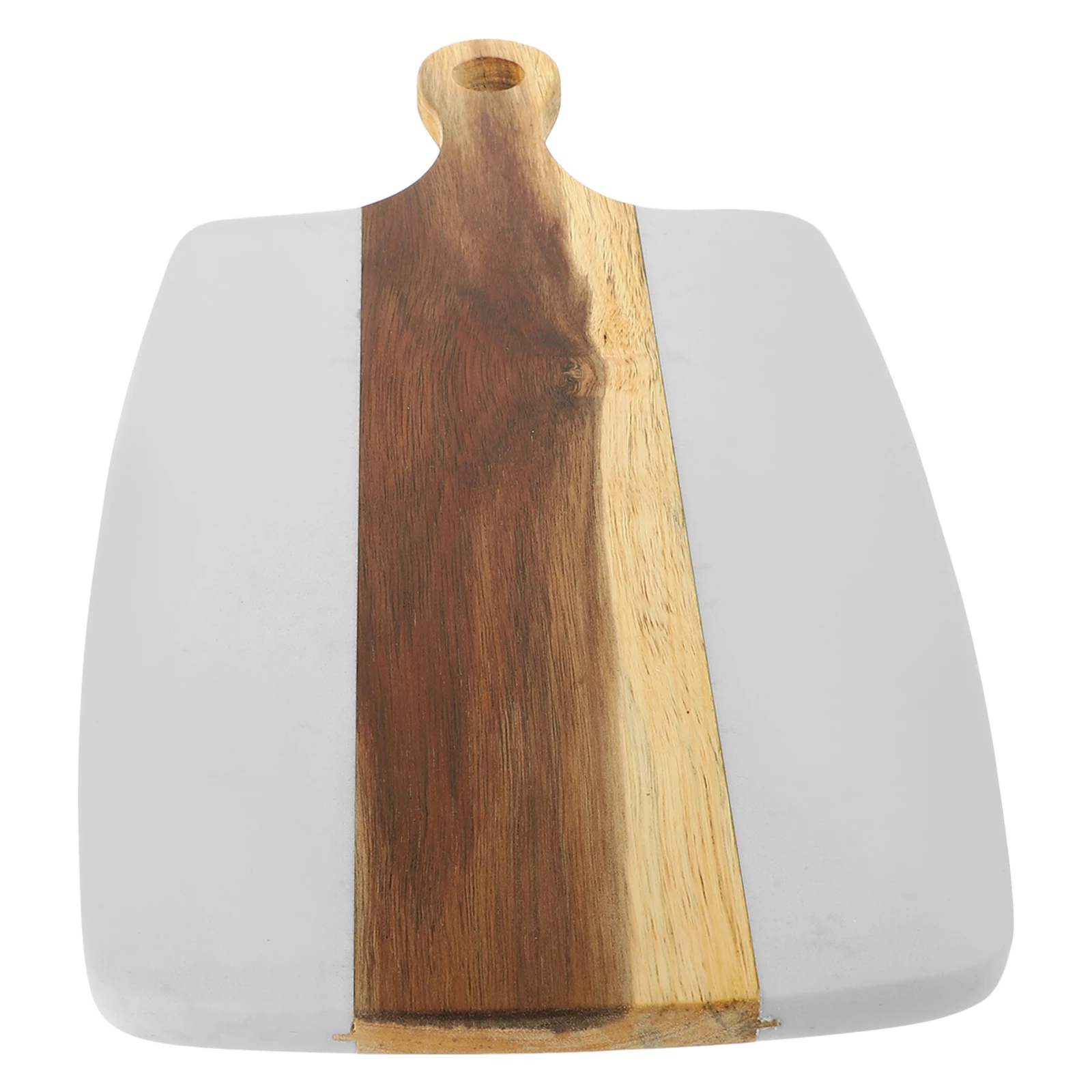 

Marble Splicing Cutting Board White Random Color Hardwood Anti Cracking Deformation Smooth Edges Multi Function Kneading Noodles