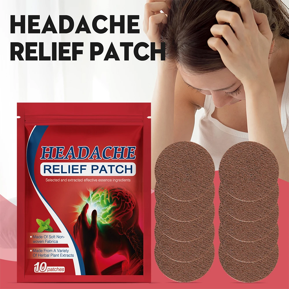 

Headache Relief Plaster Improve Migraine Mental Anxiety Insomnia Relieve Stress Nerve Relax Dizziness Relief Head Care Patches