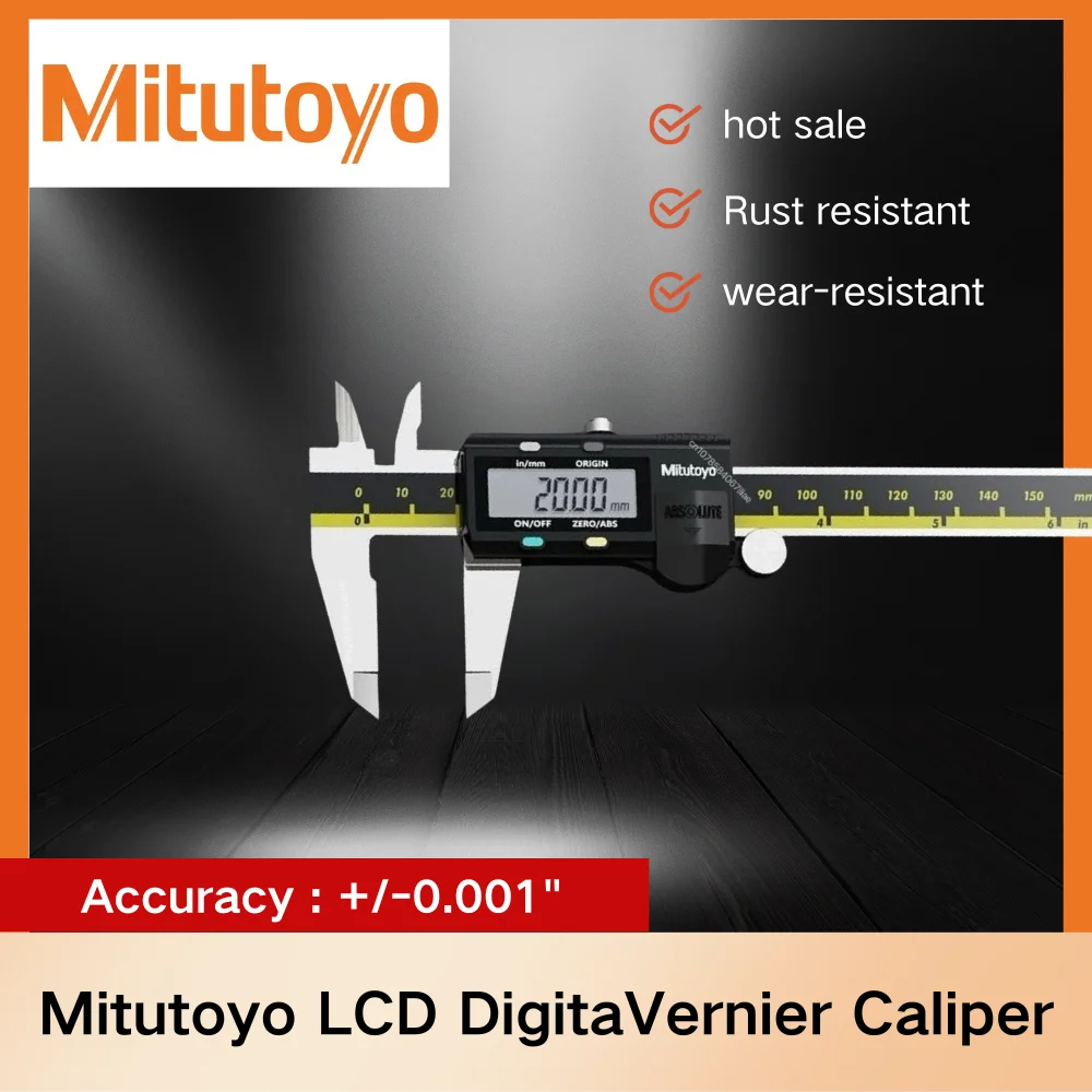 Mitutoyo vernier caliper LCD Digital 0.01mm high-precision Stainless steel Wear resistant 150/200/300mm Measuring Tool