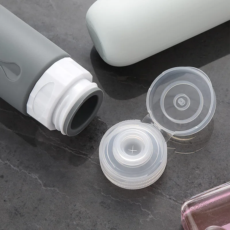 90ML Silicone Travel Refillable Bottle Makeup Dispensing Storage Bottle Container Empty Shower Gel  Essence Shampoo Jars