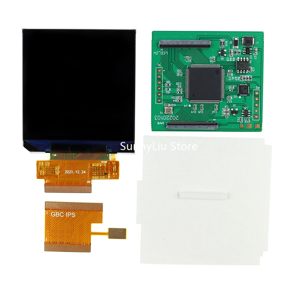 ゲームボーイカラー用の高輝度液晶画面,バックライト付き,ips