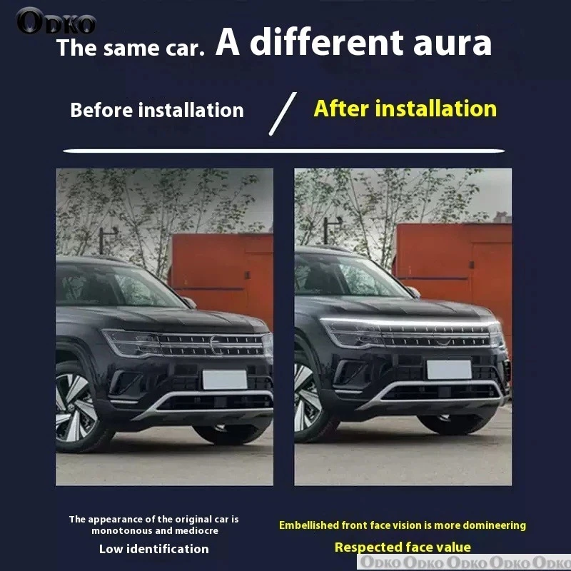 ل 	 بنز CLA 200 	 2013-2025 ترقية جديدة LED النهار تشغيل ضوء المسح بدء غطاء السيارة DRL دليل ديكور المحيطة مصباح 12 فولت