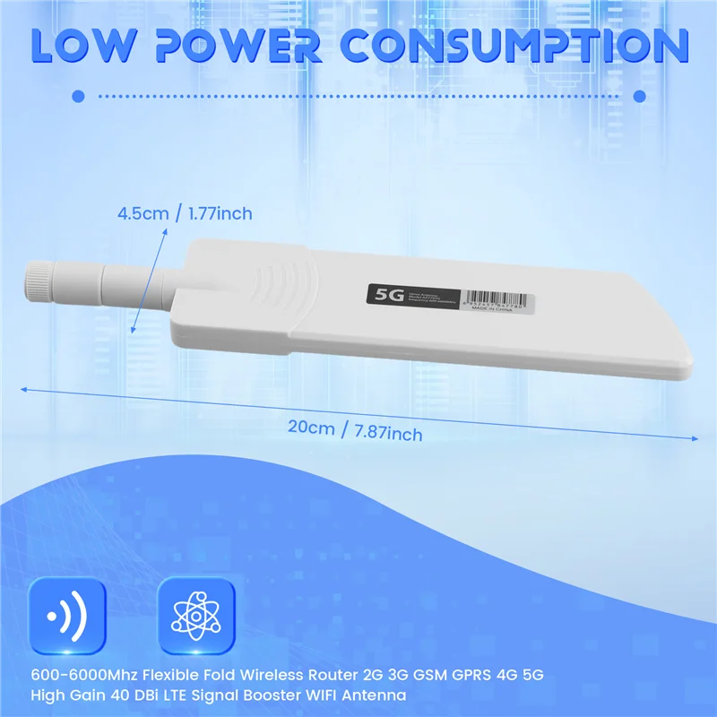 เสาอากาศไวไฟแบบยืดหยุ่น Superior-600-6000Mhz สำหรับเราเตอร์ไร้สาย 2G 3G GSM GPRS 4G 5G กำลังขยายสูง 40 Dbi LTE