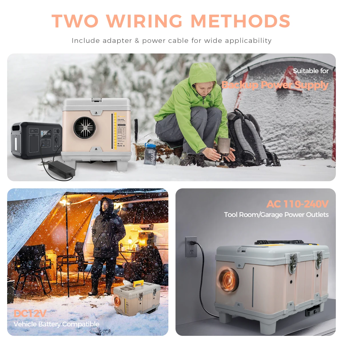 8kw صندوق أدوات محمول 12 فولت و 110-240 فولت الديزل وقوف السيارات مسخن الهواء ث/بلوتوث والتهوية LCD ل RV تخييم في الهواء الطلق متنقل قافلة