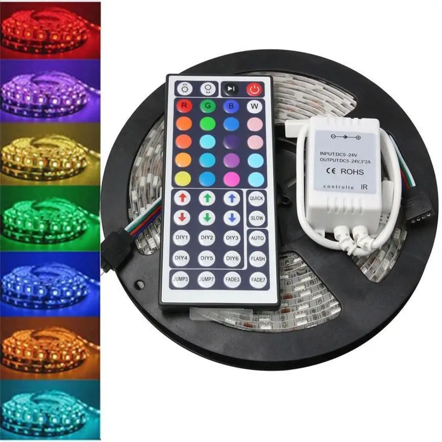 

Purewill Colorful Led Remote Control Light Strip Colorful Marquee Soft Light Bar 24 Keys