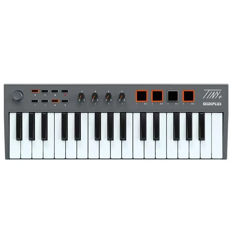 Midiplus Tiny + 32 Key Portable Mini USB MIDI Keyboard Electronic Organ With Braided Cable Musical Instrument Accessory