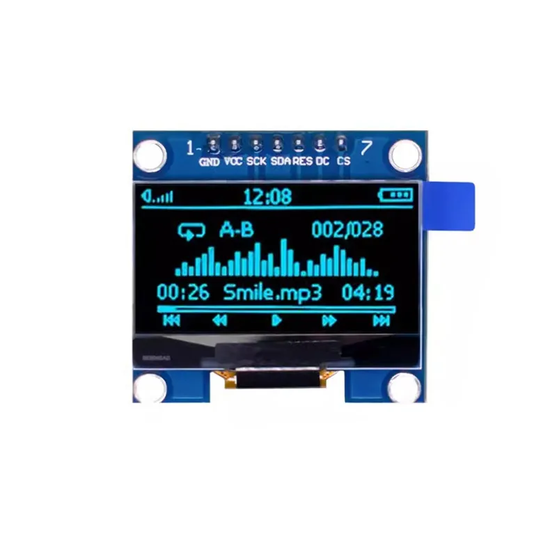 1.3 Inch Oled Module Witte Kleur 128X64 Oled Lcd Led Display Module 1.3 Iic I2C Spi Communiceren Voor Arduino Diy kit