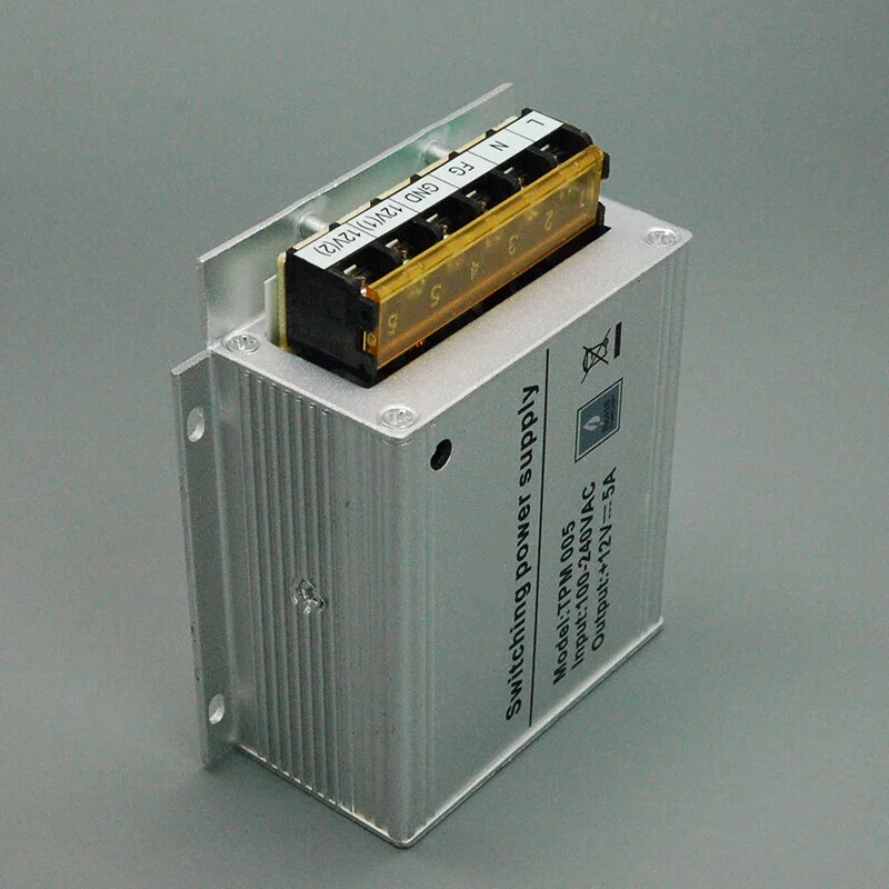 TPM005 Switching Power Supply: 12V/5A, 100-240V AC, Compact, Efficient for CCTV, Security Systems, inBIO 260/460 Spare Parts