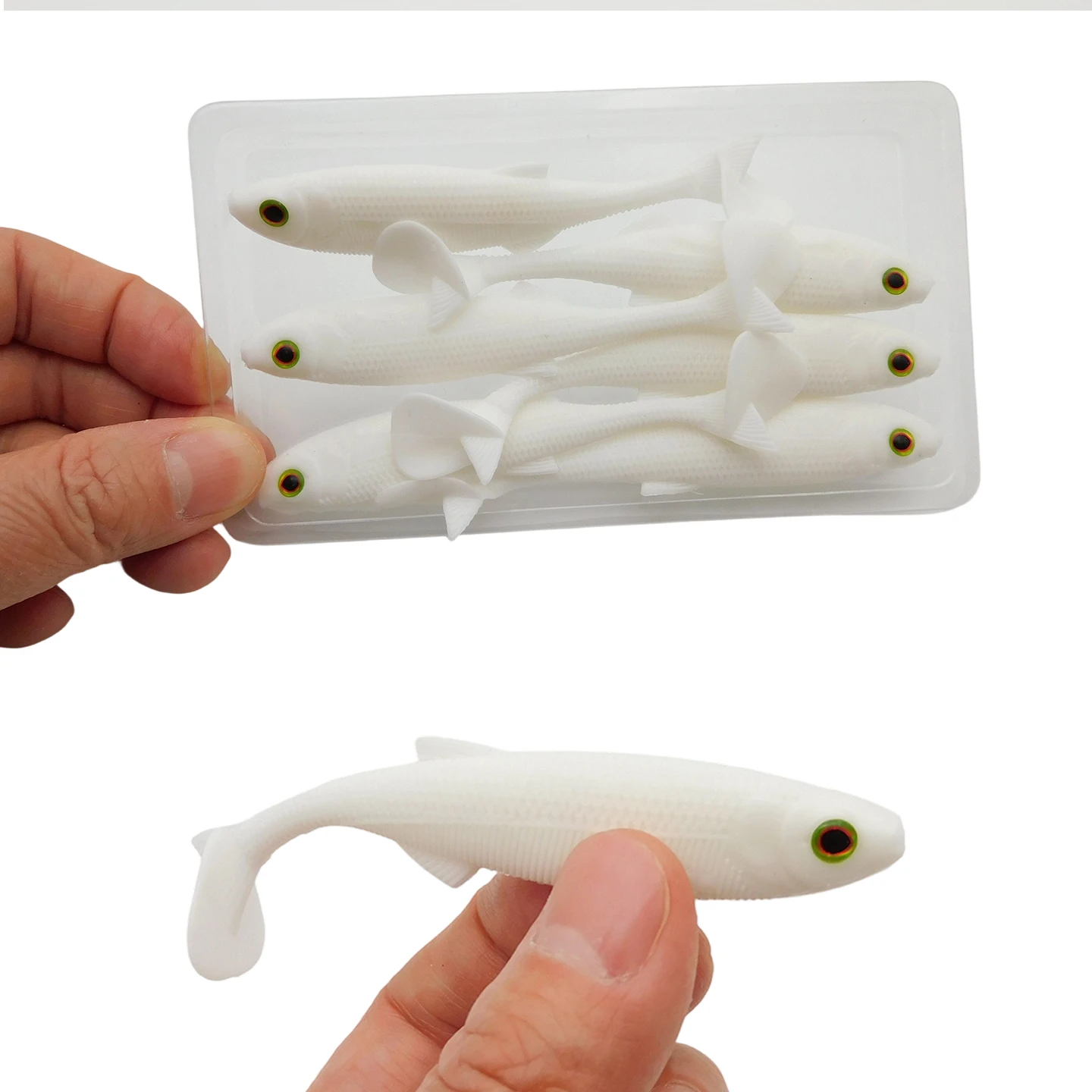 ESFISHING Angelköder Weichköder ACTION SHAD 4 Zoll Kunstköder Plastikköder für Hecht Barsch Bass – Detail 5
