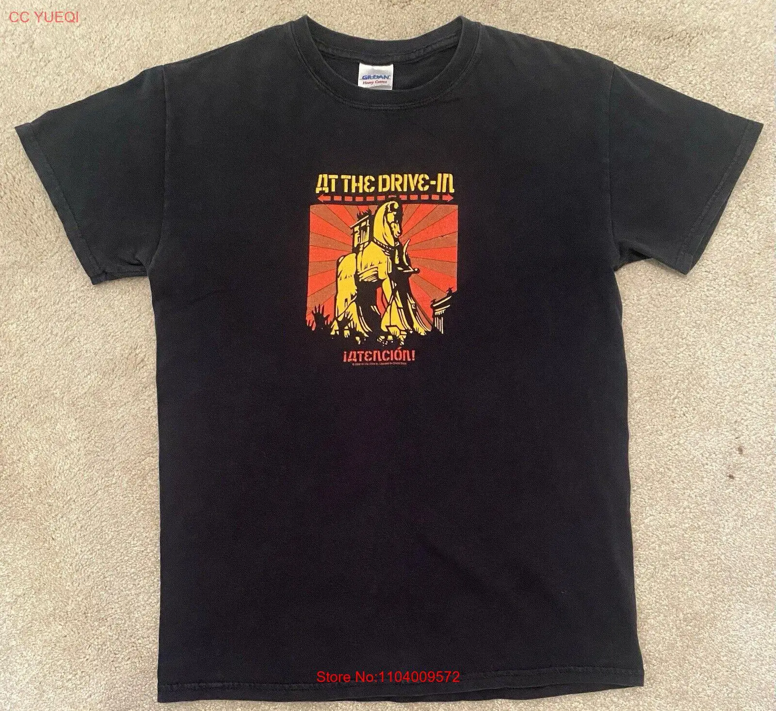 Vintage AT THE DRIVE-IN Shirt (2000) ~Small~ ATENCION One Armed Scissor RARE