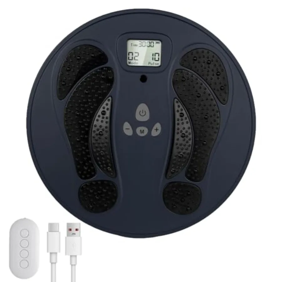

Electronic EMS Foot Stimulator for Neuropathy with 10 Modes 50 Intensities to Relieve Fasciitis Swelling Pain Reduces Foot Fati