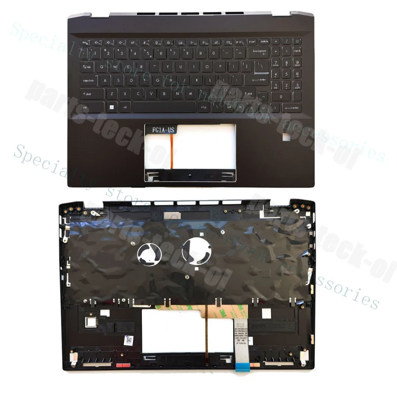 

A+ Для MSI Summit E16 Flip MS-1591: верхняя часть корпуса (пальмрест) с подсветкой, 3075591C222, US-версия