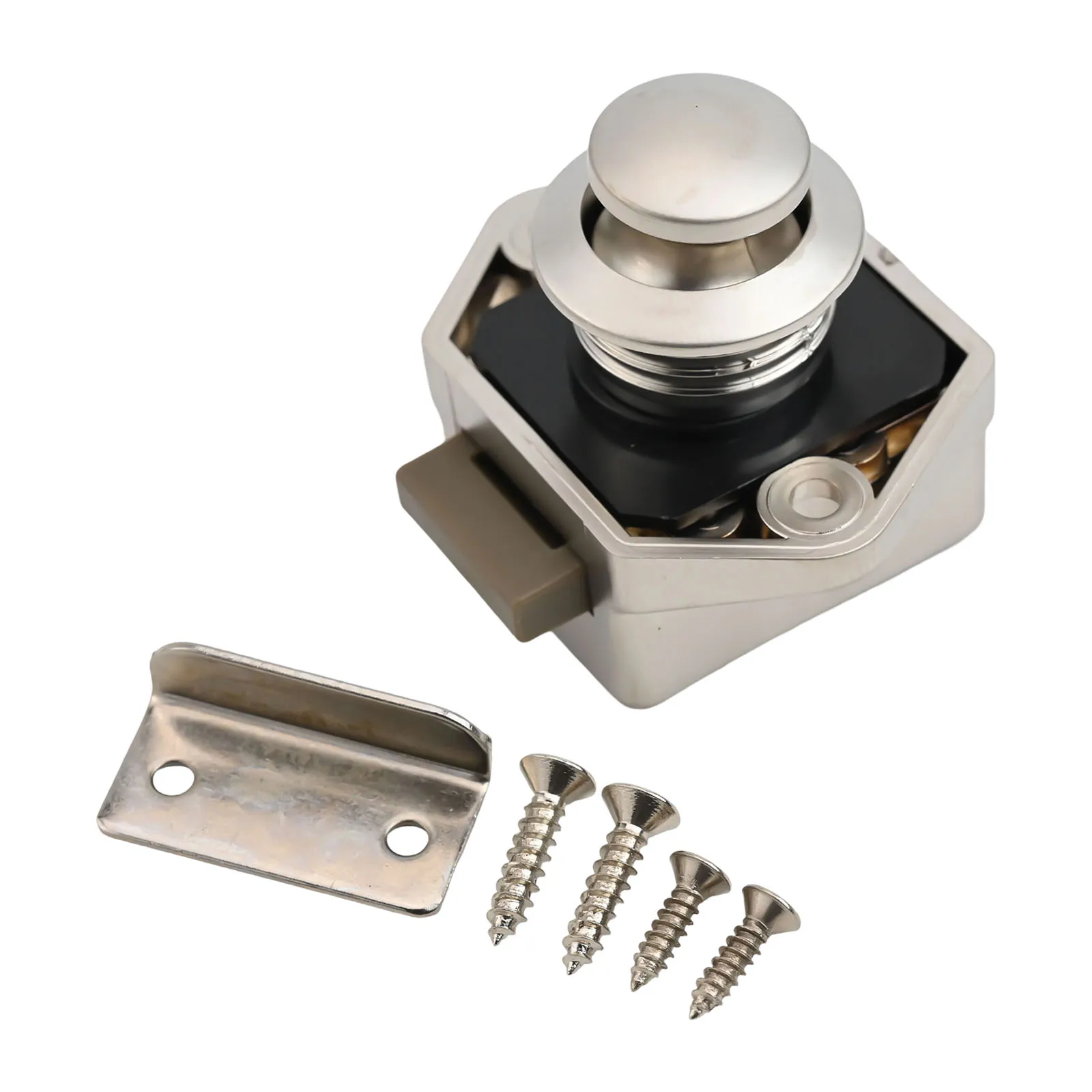 5pcs Motorcycle Push Button Locks Door Catch RV Drawer Locks FC01 Car Nickel Trumpet Cabinet Cupboard Campervan Motorhome Camper