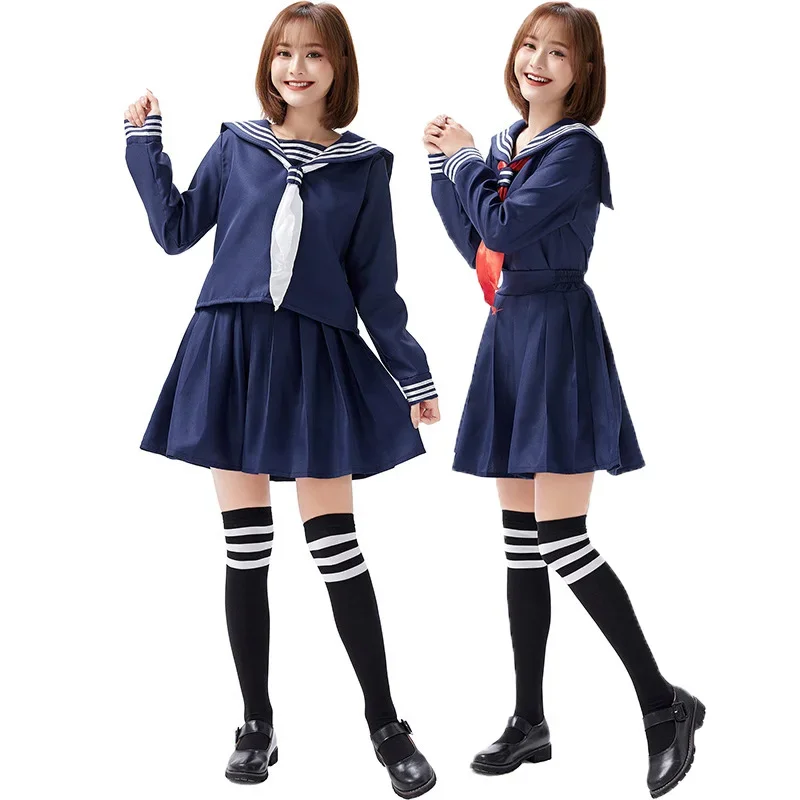

Daily School JK Navy Uniforms Sailor Costumes Cosplay For Girls Woman Navy Party Costumes